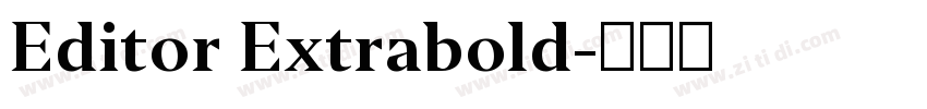 Editor Extrabold字体转换